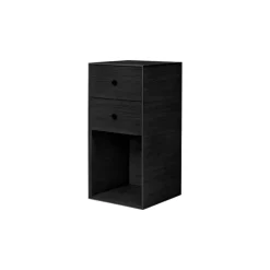 Audo Copenhagen Frame 70 with shelf, 2 drawers, black stained ash