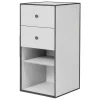 Audo Copenhagen Frame 70 with shelf, 2 drawers, light grey