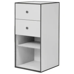 Audo Copenhagen Frame 70 with shelf, 2 drawers, light grey