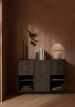 Audo Copenhagen Frame 70 with shelf, 2 drawers, smoked oak