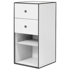 Audo Copenhagen Frame 70 with shelf, 2 drawers, white