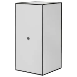 Audo Copenhagen Frame 70 with door, 2 shelves, light grey