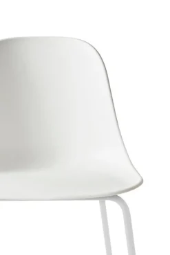 Audo Copenhagen Harbour bar side chair 75 cm, white - light grey steel