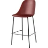 Audo Copenhagen Harbour bar side chair 75 cm, red - black steel