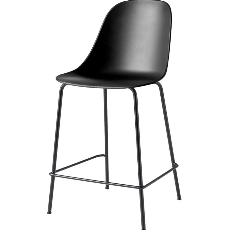 Audo Copenhagen Harbour counter side chair 63 cm, black - black steel