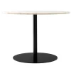 Audo Copenhagen Harbour Column dining table, 105 cm, black base - Estremoz marbl