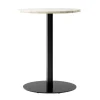Audo Copenhagen Harbour Column dining table, 60 cm, black base - Estremoz marble