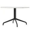 Audo Copenhagen Harbour Column lounge table, 80 cm, black base - Estremoz marble