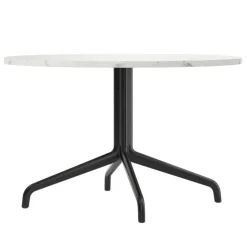 Audo Copenhagen Harbour Column lounge table, 80 cm, black base - Estremoz marble