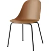 Audo Copenhagen Harbour dining side chair, khaki - black steel