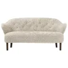 Audo Copenhagen Ingeborg sofa 2,5 seater, Moonlight sheepskin - smoked oak