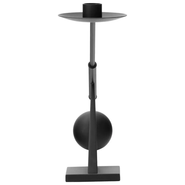 Audo Copenhagen Interconnect candle holder, small, black steel