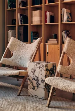 Audo Copenhagen Knitting Chair, oak - Nature sheepskin