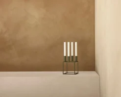 Audo Copenhagen Kubus 4 candleholder, olive