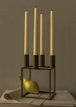 Audo Copenhagen Kubus 4 candleholder, olive