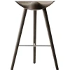 Audo Copenhagen ML42 bar stool, 77 cm, brown oiled oak - steel