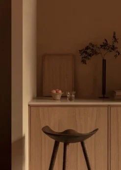 Audo Copenhagen ML42 bar stool, 77 cm, brown oiled oak - steel