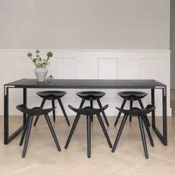 Audo Copenhagen ML42 stool, 48 cm, black stained beech