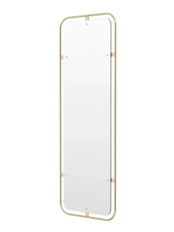 Audo Copenhagen Nimbus mirror, rectangular, polished brass