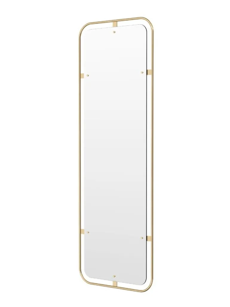 Audo Copenhagen Nimbus mirror, rectangular, polished brass