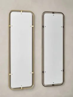 Audo Copenhagen Nimbus mirror, rectangular, polished brass