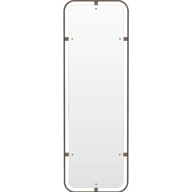 Audo Copenhagen Nimbus mirror, rectangular, bronzed brass