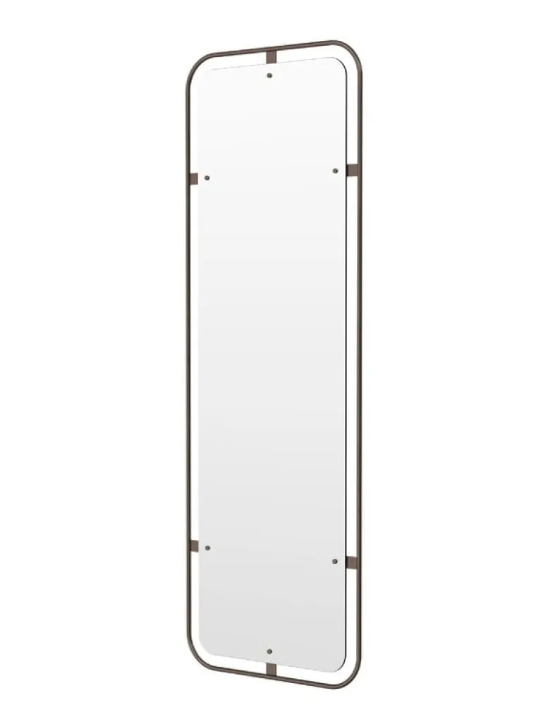 Audo Copenhagen Nimbus mirror, rectangular, bronzed brass