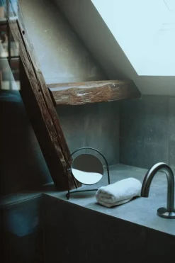 Audo Copenhagen Nimbus table mirror, bronzed brass