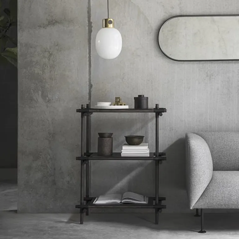 Audo Copenhagen Norm wall mirror, oval, black