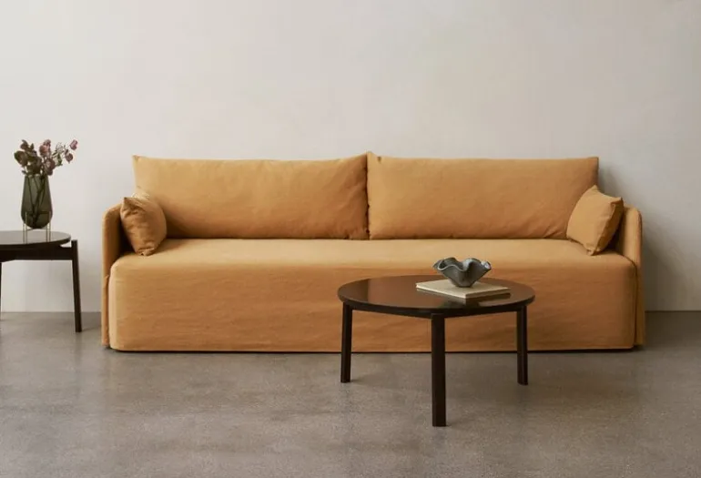 Audo Copenhagen Offset 3-seater sofa with loose cover, wheat