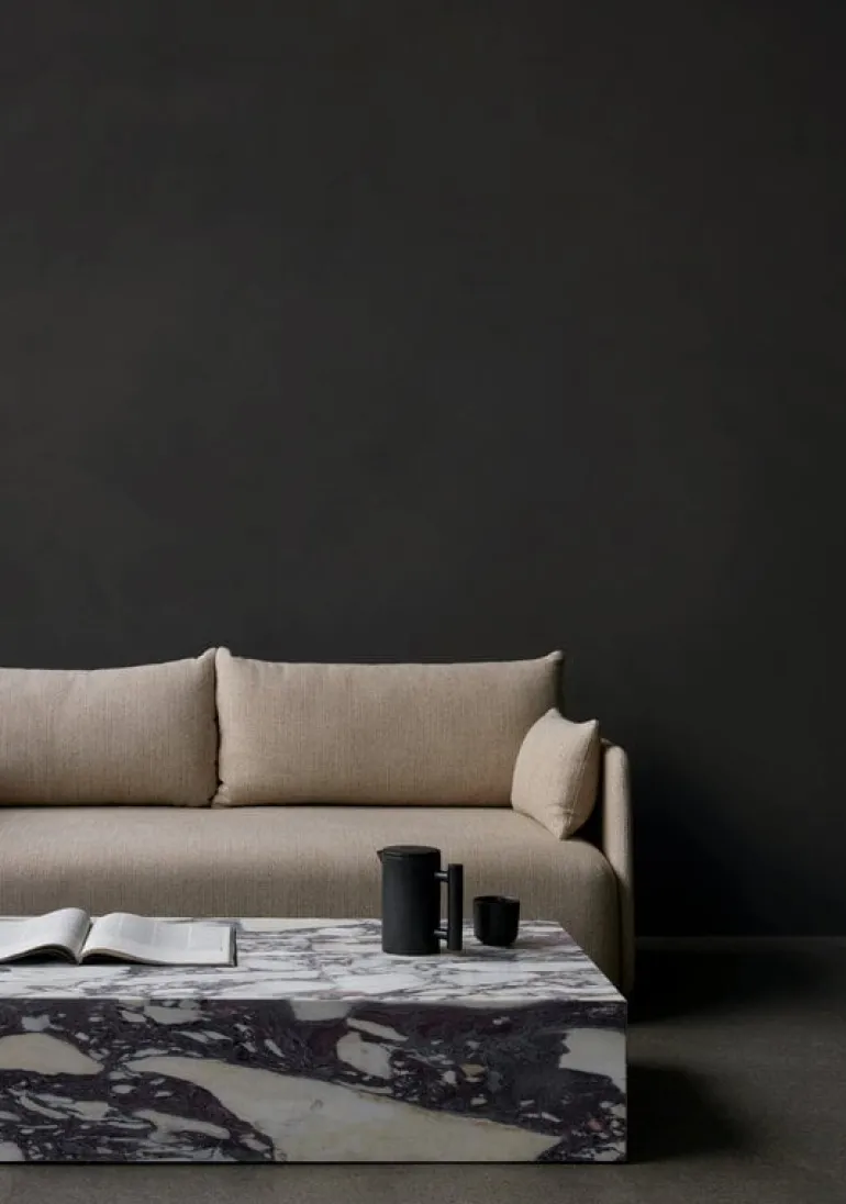 Audo Copenhagen Offset 3-seater sofa with loose cover, wheat