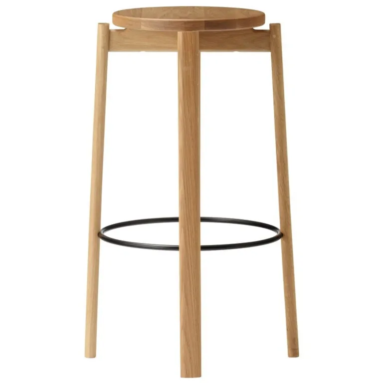Audo Copenhagen Passage bar stool, 75 cm, oak