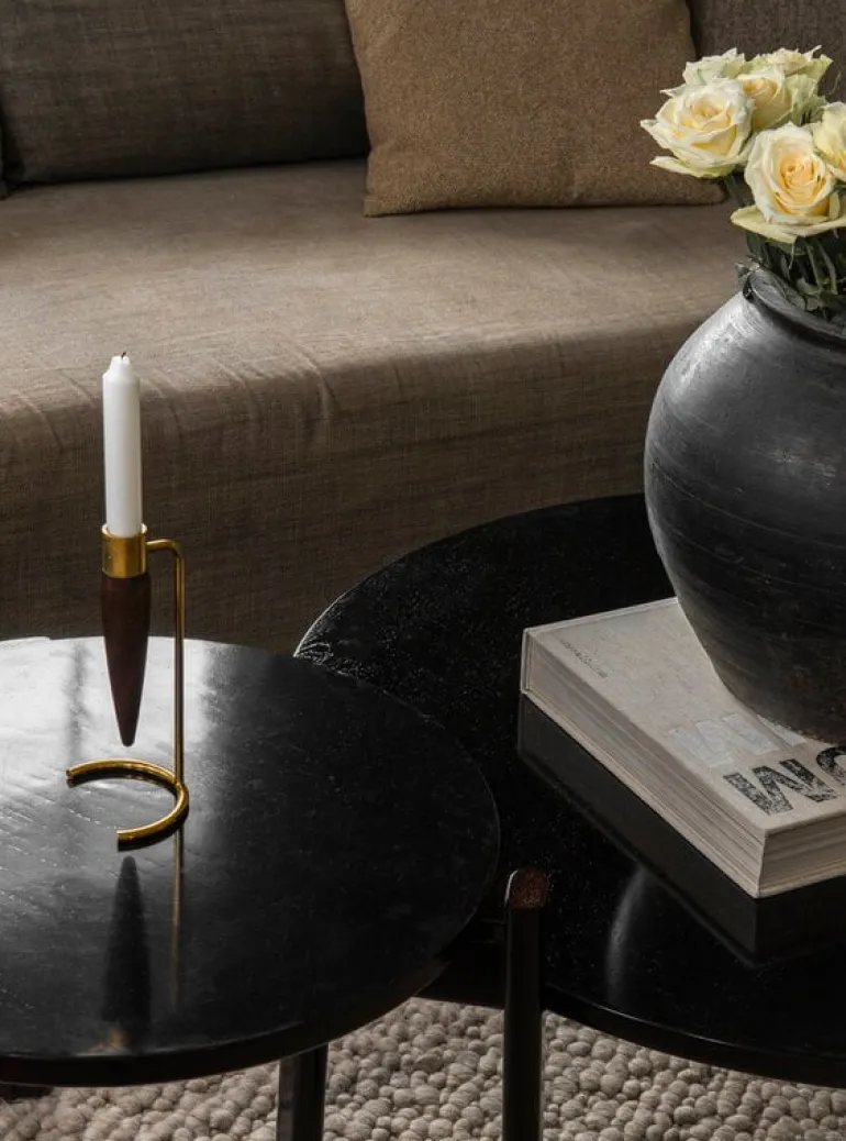 Audo Copenhagen Passage lounge table, 70 cm, dark oak