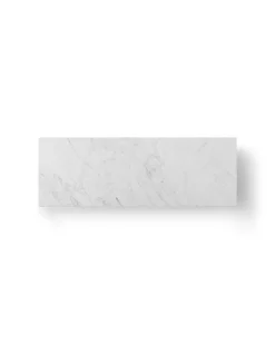 Audo Copenhagen Plinth Bridge table, white Carrara marble