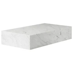 Audo Copenhagen Plinth Grand table, white Carrara marble