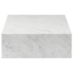 Audo Copenhagen Plinth Grand table, white Carrara marble