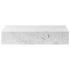 Audo Copenhagen Plinth Grand table, white Carrara marble