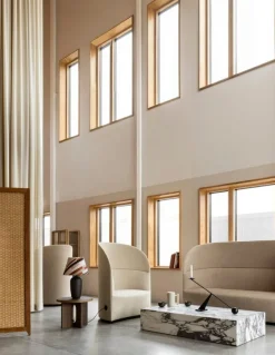 Audo Copenhagen Plinth Grand table, Calacatta Viola marble