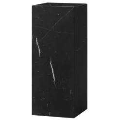 Audo Copenhagen Plinth Pedestal stand, black Marquina marble