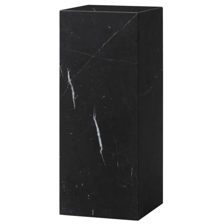 Audo Copenhagen Plinth Pedestal stand, black Marquina marble