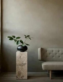Audo Copenhagen Plinth Pedestal stand, Kunis Breccia marble