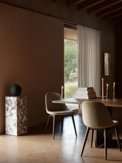 Audo Copenhagen Plinth Pedestal stand, Calacatta Viola marble