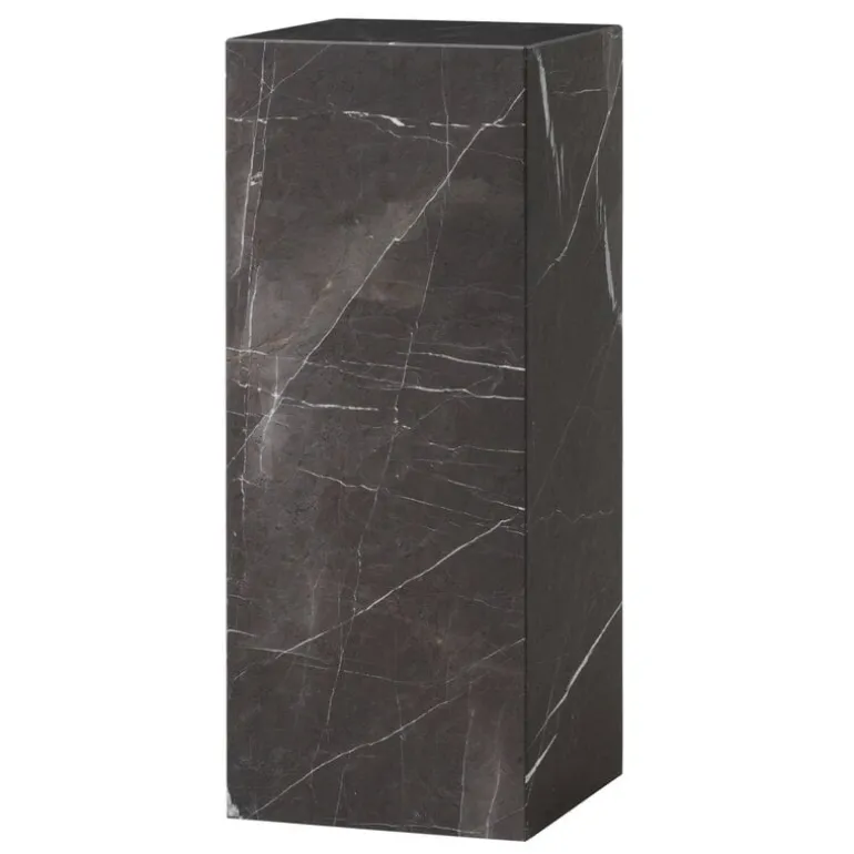 Audo Copenhagen Plinth Pedestal stand, grey Kendzo marble