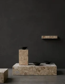 Audo Copenhagen Plinth shelf,  Kunis Breccia marble