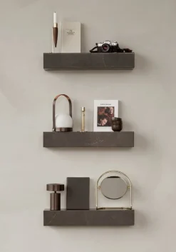 Audo Copenhagen Plinth shelf, grey Kendzo marble