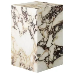 Audo Copenhagen Plinth table, high, Calacatta Viola marble