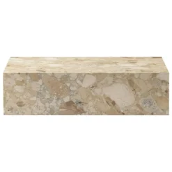 Audo Copenhagen Plinth table, low, Kunis Breccia marble