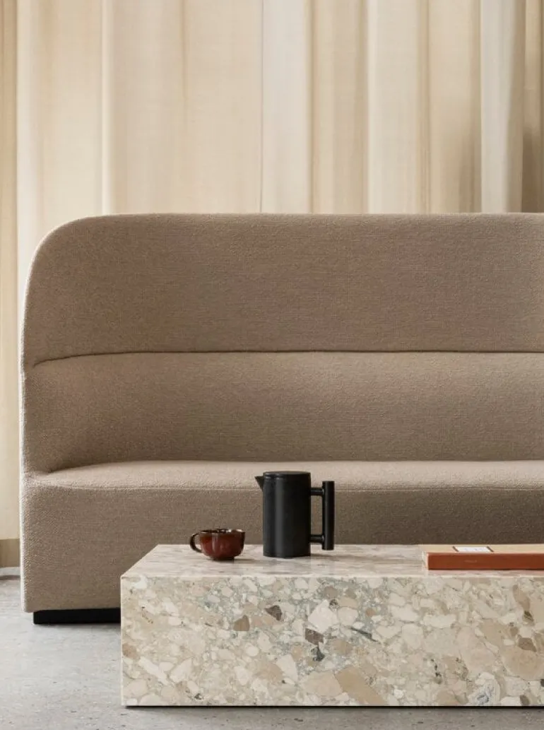 Audo Copenhagen Plinth table, low, Kunis Breccia marble