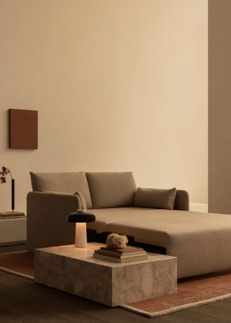 Audo Copenhagen Plinth table, low, Kunis Breccia marble