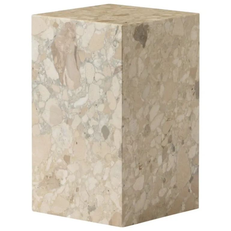 Audo Copenhagen Plinth table, high, Kunis Breccia marble
